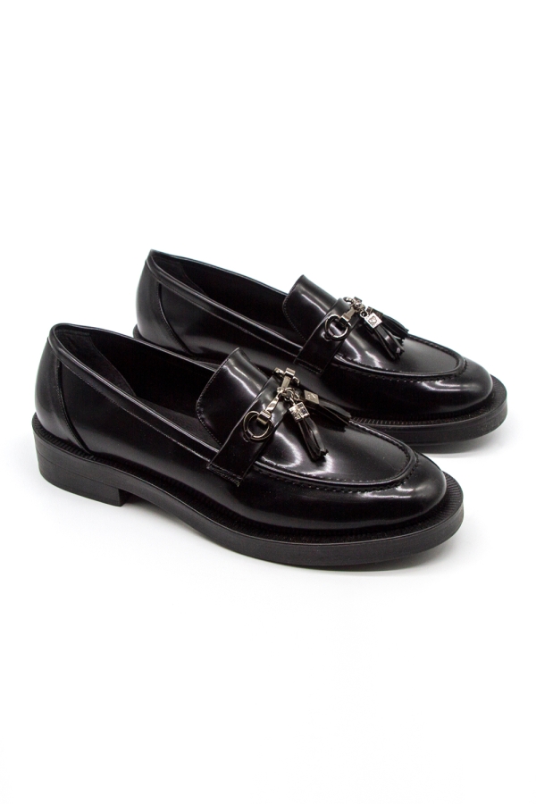 Mizalle - Makosen Rugan Siyah Ayakkabı